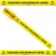 SAFETY TAPE - KEEP TWO METRES APART - Reduced to Clear